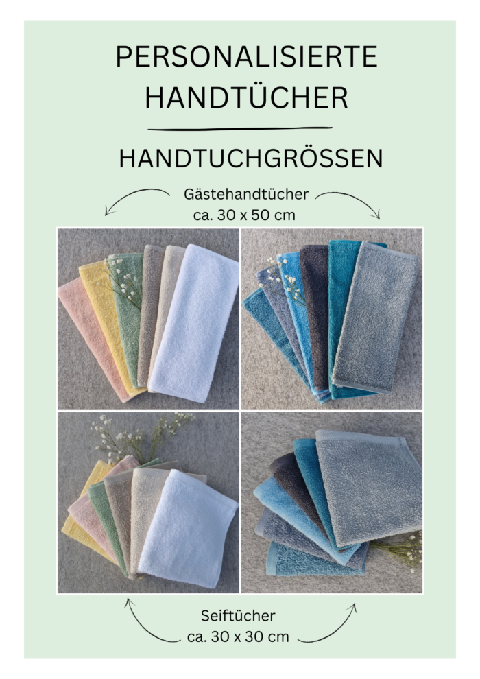 Handtuchgrößen Beispielbilder