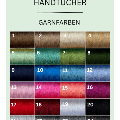 Handtücher Garnfarbe 1-24