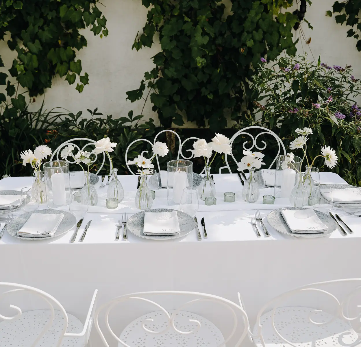Hochzeit Brauttisch Dekoration Servietten